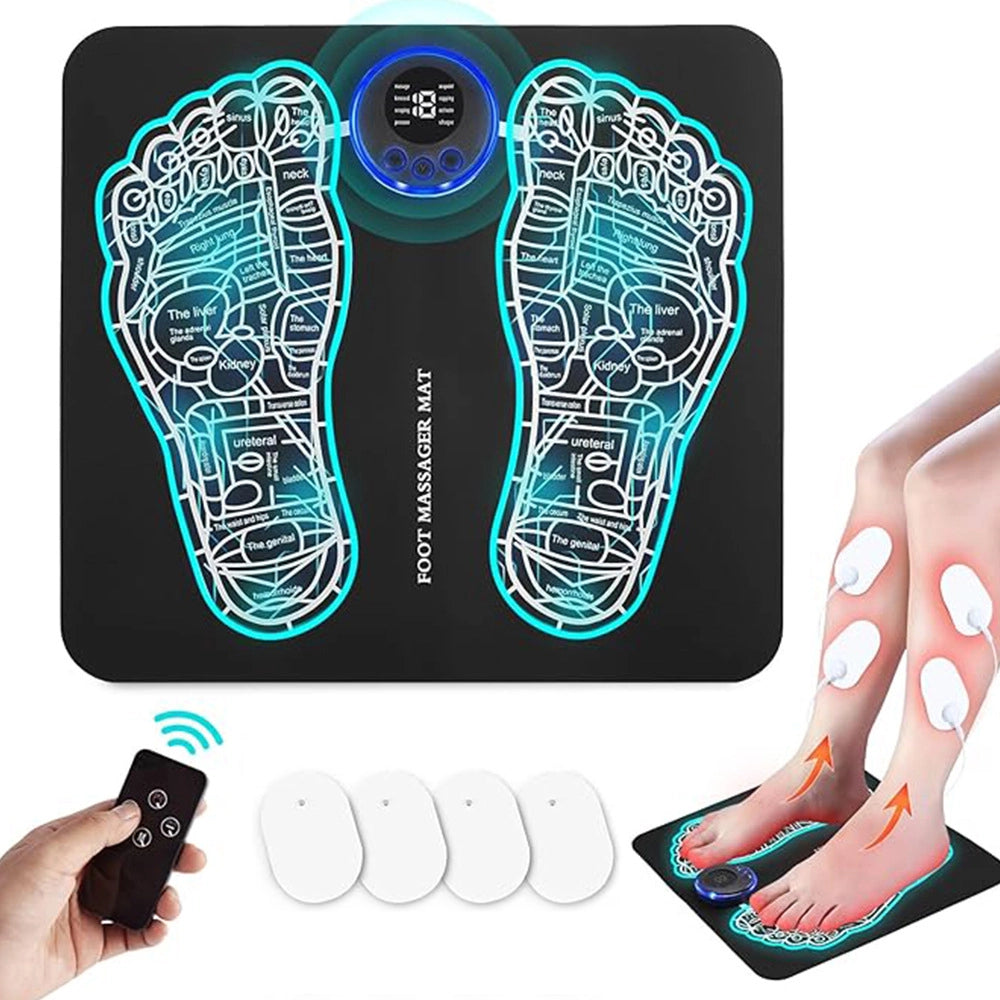 NMES Foot Massager With  Romote Controller and Tens Pads(easy for leg and body massage )